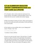 ILTS 305 ELEMENTARY EDUCATION CONTENT COMPREHENSIVE EXAM 2026 STUDY GUIDE Q&A UPDATED