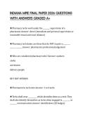 INDIANA MPJE FINAL PAPER 2026 QUESTIONS WITH ANSWERS GRADED A&plus;