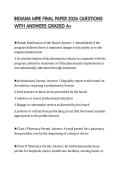 INDIANA MPJE FINAL PAPER 2026 QUESTIONS WITH ANSWERS GRADED A&plus;