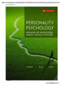 Test Bank for Personality Psychology Domains of Knowledge About Human Nature&comma; 8th Edition by Larsen