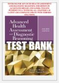 TEST BANK For Advanced Health Assessment and Diagnostic Reasoning&comma; 4th Edition by Jacqueline Rhoads&comma; Verified Chapters 1 - 18&comma; Complete Newest Version