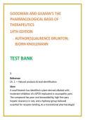Goodman & Gilman Test Bank 14th Ed &vert; Nursing Test Bank 2026 &vert; Advanced Pharmacology MCQs & Rationales