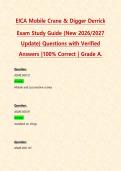 EICA Mobile Crane & Digger Derrick  Exams PACKAGE DEAL&vert; BUNDLE contains the latest exams test bank&comma; prep-test and updated study guide with verified solution  - Guaranteed pass&period; 