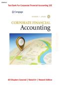 Test Bank with Verified Answers &ndash; Corporate Financial Accounting &lpar;16th Edition&rpar; By Carl S&period; Warren & Jeff Jones &vert; All Chapters Covered &vert; Rated A&plus; &vert; Newest Edition