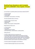 Roofing Exam Questions with Complete Solutions 2026&sol;2027 &vert; New Update &vert; Graded A&plus;&period;