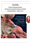 Test Bank for Anatomy & Physiology&colon; Disease Foundations for the Health Professions&comma; 3rd Edition 2026&sol;2027 &ndash; Roiger & Bullock &ndash; Complete Verified Questions & Answers &lpar;All Chapters&rpar;
