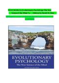 Test Bank for Evolutionary Psychology&colon; The New Science of the Mind&comma; 7th Edition 2026&sol;2027 &ndash; David M&period; Buss &ndash; Complete Chapters 1‑13 Verified Questions & Answers &vert; A&plus; Rated