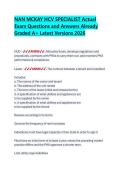 NAN MCKAY HCV SPECIALIST Actual  Exam Questions and Answers Already  Graded A&plus; Latest Versions 2026