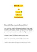 Test Bank for Society The Basics&comma; 16th edition by John J&period; Macionis