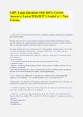 LRW Exam Questions with 100&percnt; Correct Answers &vert; Latest 2026&sol;2027 &vert; Graded A&plus; &vert; New Version&period;