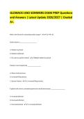 GLOWACKI AND SOMMERS EXAM PREP Questions and Answers &vert; Latest Update 2026&sol;2027 &vert; Graded A&plus;&period;