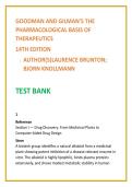 Goodman & Gilman Test Bank 14th Ed &vert; Nursing Test Bank 2026 &vert; Advanced Pharmacology MCQs & Rationales