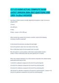 CCT-CCI EXAM ACTUAL COMPLETE EXAM LATEST VERSION 2026-2027 QUESTIONS AND 100- Verified ANSWERS &period;pdf