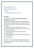 Nursing Health Assessment&colon; A Clinical Judgment Approach &ndash; Test Bank&comma; 4th Edition by Sharon Jensen & Ryan Smock&comma; Comprehensive Exam Prep