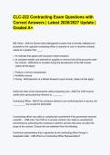 CLC-222 Contracting Exam Questions with Correct Answers &vert; Latest 2026&sol;2027 Update &vert; Graded A&plus;&period;
