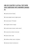 HIEU 201 CHAPTER 11 ACTUAL TEST PAPER 2026 QUESTIONS WITH ANSWERS GRADED A&plus;