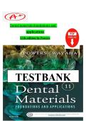 Test Bank for Dental Materials&colon; Foundations and Applications 11th Edition by Powers John & Wataha John&vert; 9780323316378&vert; All Chapters 1-15&vert;LATEST