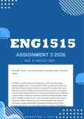 ENG1515 Assignment 3 2026 - Distinction &vert; Due 31 August 2026