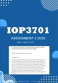 IOP3701 Assignment 2 2026 - Distinction &vert; Due 9 September 2026