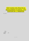 Practical Management Science &ndash; Test Bank&comma; 6th Edition by L&period; Winston&comma; Comprehensive Exam Prep Questions
