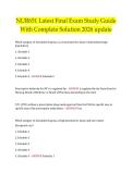 NUR651 Latest Final Exam Study Guide  With Complete Solution 2026 update 