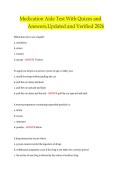 Medication Aide Test With Quizes and   Answers&comma;Updated and Verified 2026 