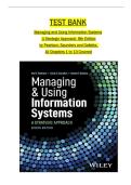 Test Bank for Managing and Using Information Systems&colon; A Strategic Approach&comma; 8th Edition by Pearlson&comma; Saunders and Galletta&comma; All 1-13 Chapters Covered &comma;Latest Edition&comma; ISBN&colon;9781394215447