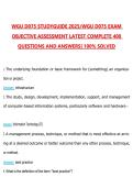 WGU D075 STUDYGUIDE 2026&sol;WGU D075 EXAM OBJECTIVE ASSESSMENT LATEST COMPLETE 400 QUESTIONS AND ANSWERS&vert; 100&percnt; SOLVED