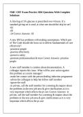 NMC CBT Exam Practice 2026 Questions With Complete Solutions