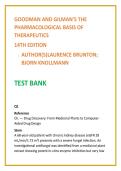 Goodman & Gilman Test Bank 14th Ed &vert; Nursing Test Bank 2026 &vert; Advanced Pharmacology MCQs & Clinical Drug Reasoning