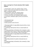 Intro&period; to nursing Test 1 Practice Questions With Complete Solutions