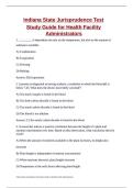 Indiana State Jurisprudence Test Study Guide for Health Facility Administrators