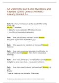 AZ Optometry Law Exam Questions and Answers &lpar;100 Correct Answers&rpar; Already Graded A