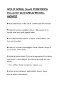APEA 3P ACTUAL EXAM 2 CERTIFICATION EVALUATION 2026 BUNDLED MATERIAL ANSWERS
