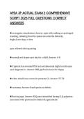 APEA 3P ACTUAL EXAM 2 COMPREHENSIVE SCRIPT 2026 FULL QUESTIONS CORRECT ANSWERS