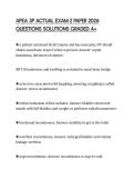 APEA 3P ACTUAL EXAM 2 PAPER 2026 QUESTIONS SOLUTIONS GRADED A&plus;