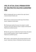 APEA 3P ACTUAL EXAM 2 PREMIUM REVIEW SET 2026 PRACTICE SOLUTION GUARANTEED PASS