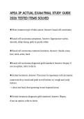 APEA 3P ACTUAL EXAM FINAL STUDY GUIDE 2026 TESTED ITEMS SOLVED