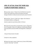 APEA 3P ACTUAL EXAM TEST PAPER 2026 COMPLETE RESPONSES GRADED A&plus;