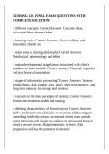 NURSING 122- FINAL EXAM QUESTIONS WITH COMPLETE SOLUTIONS