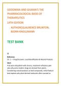 Goodman & Gilman Test Bank 14th Edition &vert; Advanced Pharmacology Nursing Test Bank 2026 &vert; Full-Chapter MCQs