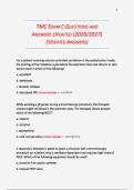 TMC EXAM C QUESTIONS AND  ANSWERS UPDATED &lpar;2026&sol;2027&rpar;  &lpar;VERIFIED ANSWERS&rpar;