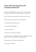 Exam 1 MGT 325 Questions with Complete Solutions