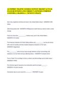 AZ IMPROV TRAFFIC SCHOOL NEWEST 2026&sol;2027 ACTUAL EXAM QUESTIONS AND CORRECT ANSWERS &lpar;VERIFIED ANSWERS&rpar; &vert; GRADED A&plus; &vert; NEWEST UPDATE&period;