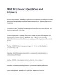 MGT 101 Exam 1 Questions and Answers