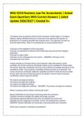 WGU D216 Business Law For Accountants &vert; Actual Exam Questions With Correct Answers &vert; Latest Update 2026&sol;2027 &vert; Graded A&plus;&period;