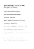 MGT 330 Exam 1 Questions with Complete Solutions