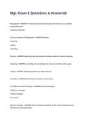 Mgt&period; Exam 1 Questions & Answers