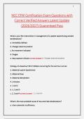 NCC EFM Certification Exam Questions with  Correct Verified Answers Latest Update  &lpar;2026&sol;2027&rpar; Guaranteed Pass 