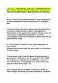 CLC-222 Contracting 2026-2027 Exam Questions And Correct Answers &vert; New Update &vert; Graded A&plus;&period;